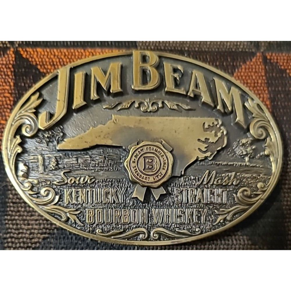 Vintage 90s 1996 Jim Bean Belt Buckle Collector Series in Original Packaging USA - Picture 7 of 14